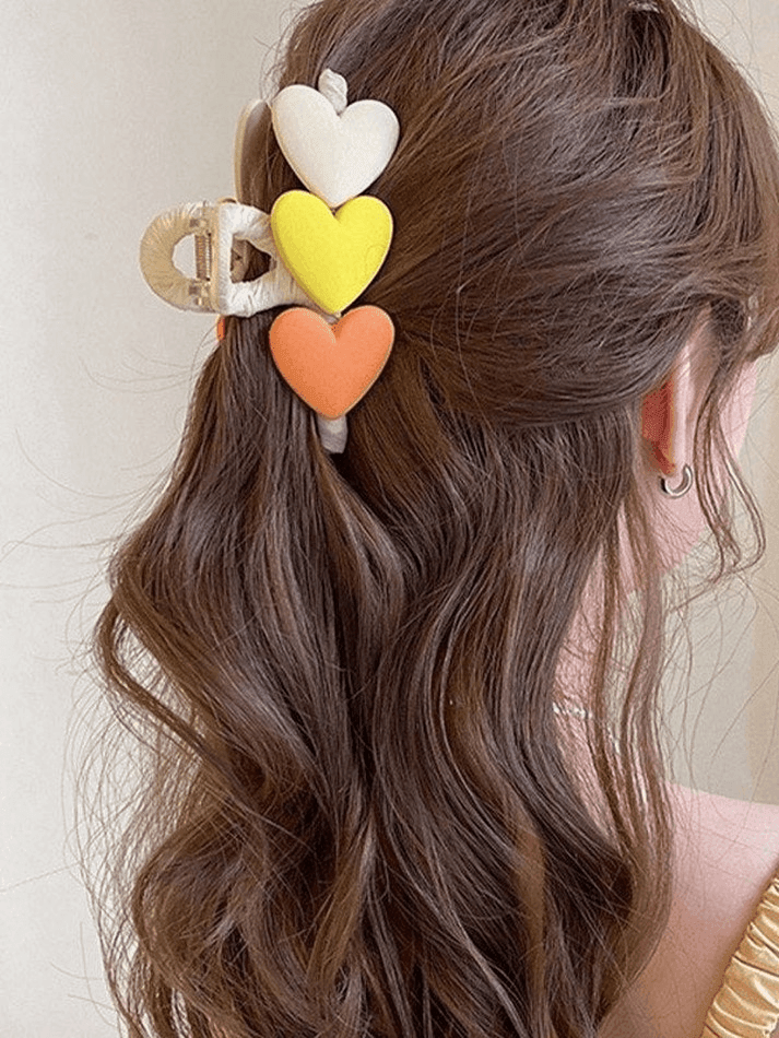Heart Decor Large Hair Claw - AnotherChill
