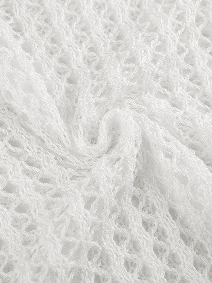 Hollow Out Crochet Long Sleeve Knit Top - AnotherChill