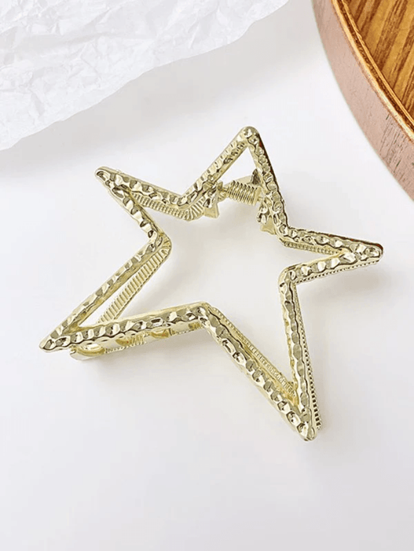 Hollow Out Metal Star Hair Claw Clip - AnotherChill
