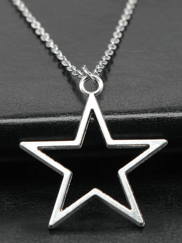 Hollow Out Star Charm Necklace - AnotherChill