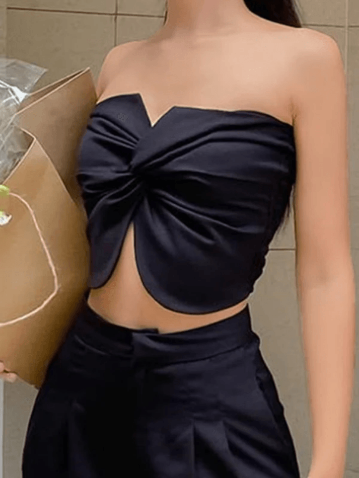 Kinks Wrinkle Bandeau Top - AnotherChill