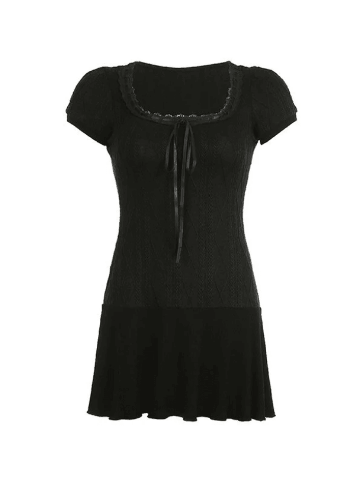 Knitted LacePanel Dress - AnotherChill