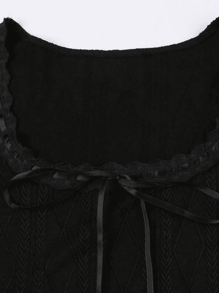 Knitted LacePanel Dress - AnotherChill