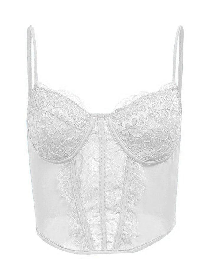 Lace Mesh Embroidery Corset Top - AnotherChill