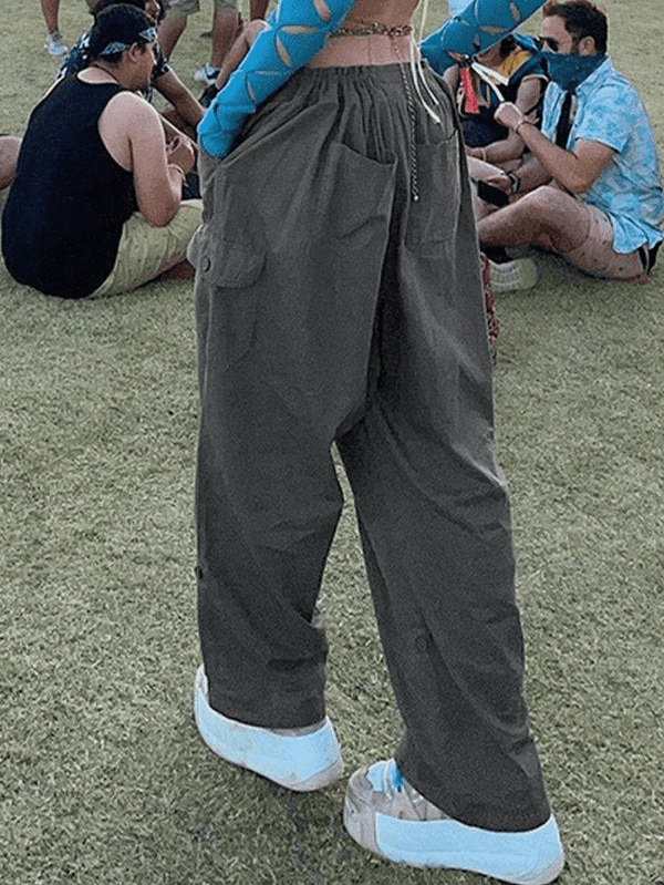 Lace Up Baggy Cargo Pants - AnotherChill