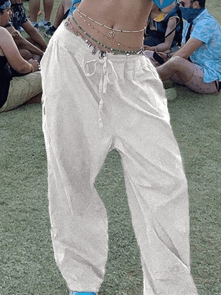 Lace Up Baggy Cargo Pants - AnotherChill