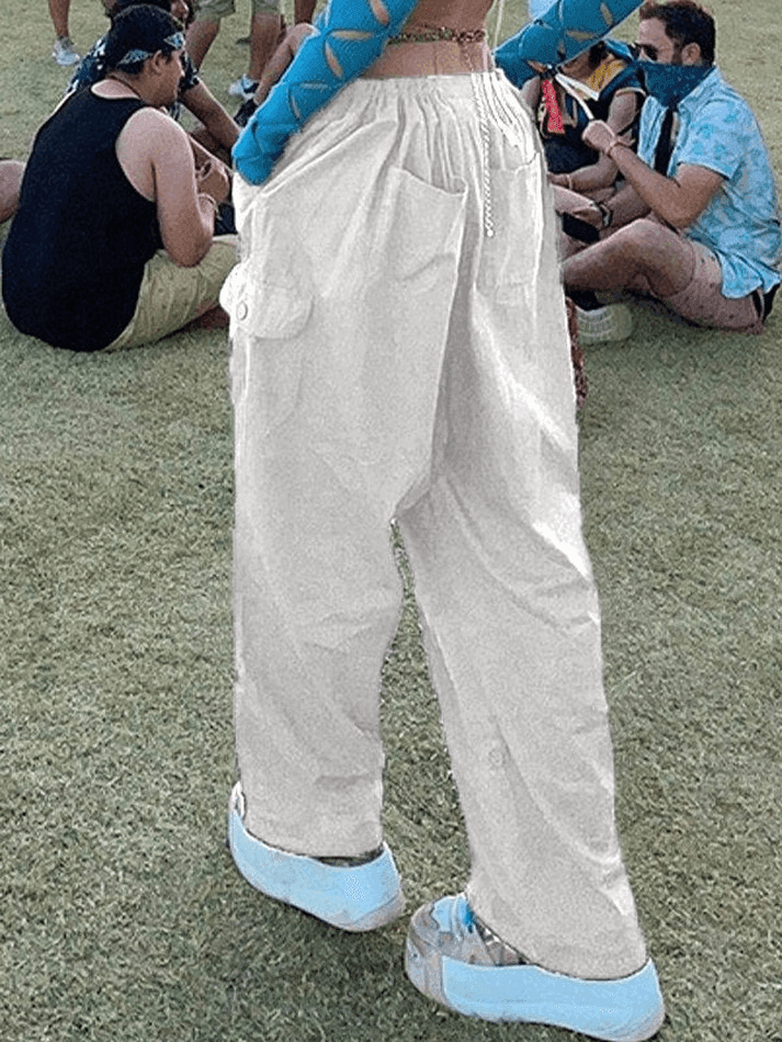 Lace Up Baggy Cargo Pants - AnotherChill