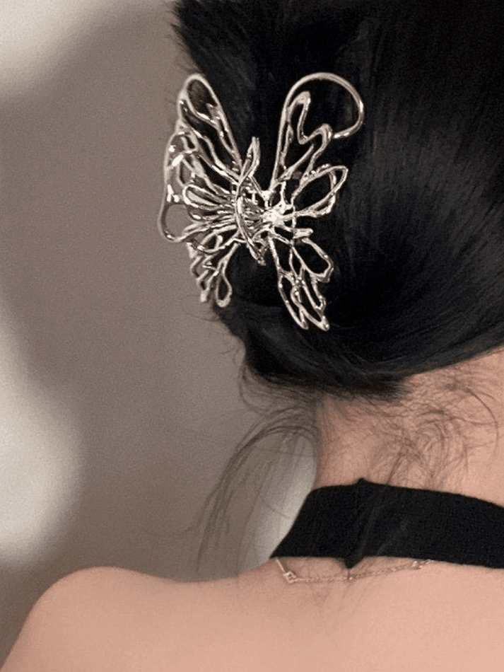 Large Metal Butterfly Hair Claw - AnotherChill
