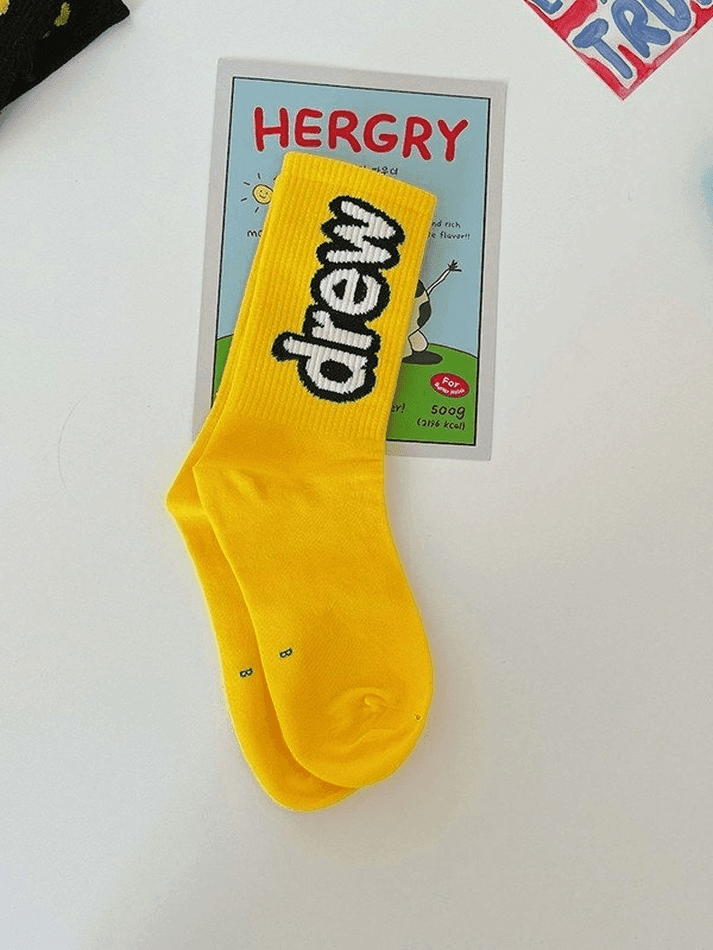 Logo Pattern Crew Socks - AnotherChill