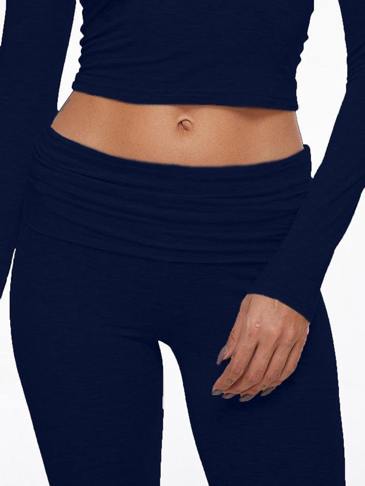 Fold-over Flare Pants main image 1