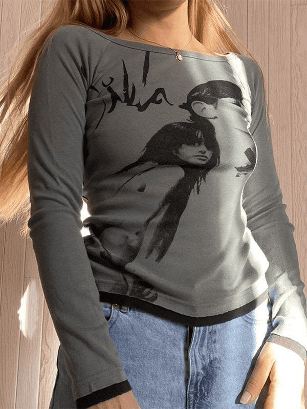 Long Sleeve Screen Print Tee - AnotherChill