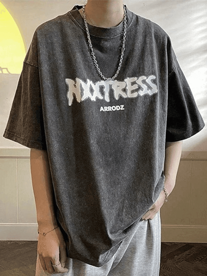 Men's Acid Wash Letter Graphic Tee – AnotherChill