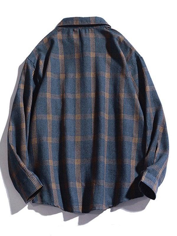 Men's Checkered Long Sleeve Button Shirt - AnotherChill