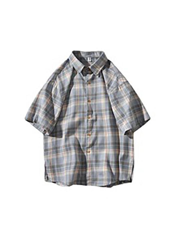 Men's Checkered Print Button Down Shirt - AnotherChill