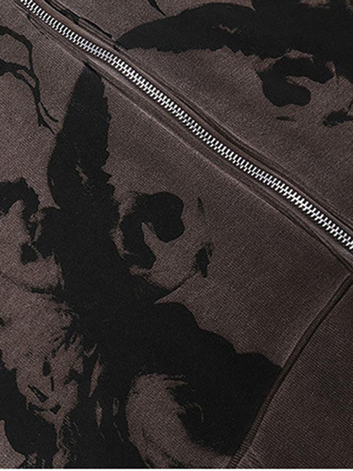 Men's Cherub Print Zipper Hoodie - AnotherChill