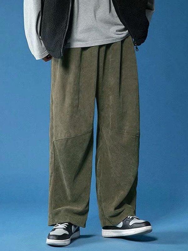 2024 Men's Corduroy Casual Pants Green M in Pants Online Store ...