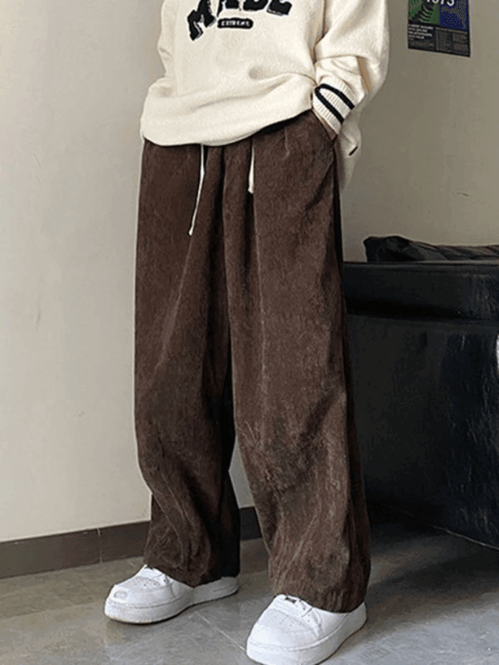 Men's Corduroy Solid Casual Pants - AnotherChill
