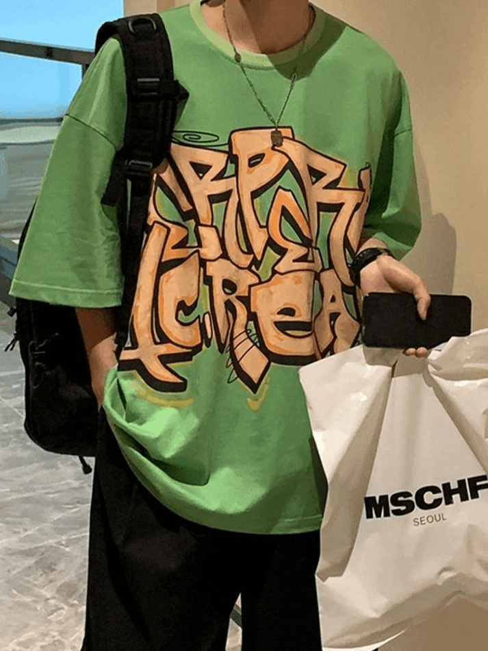 Men's Graffiti Letter Graphic Tee - AnotherChill