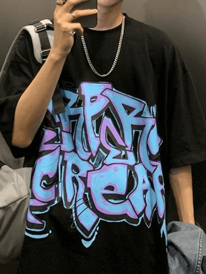 Men's Graffiti Letter Graphic Tee - AnotherChill