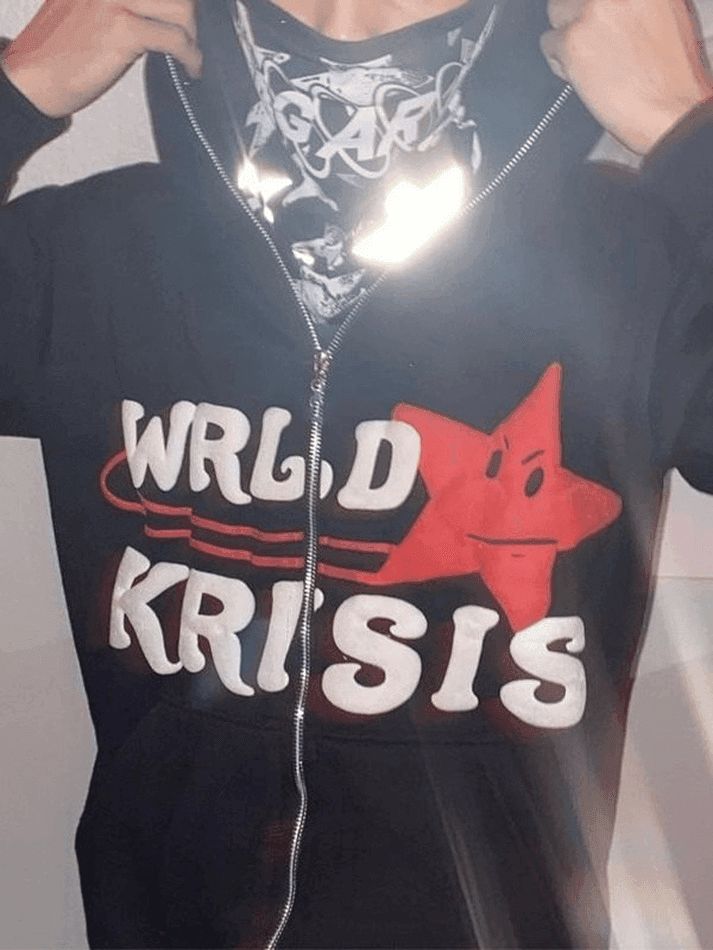 Men's Logo Star Graphic Zip Up Hoodie - AnotherChill