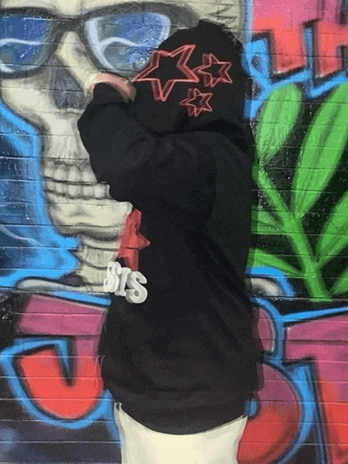 Men's Logo Star Graphic Zip Up Hoodie - AnotherChill