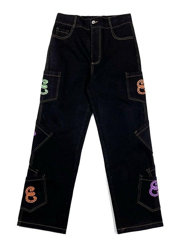 Men's Multi Pocket Printed Cargo Jeans - AnotherChill
