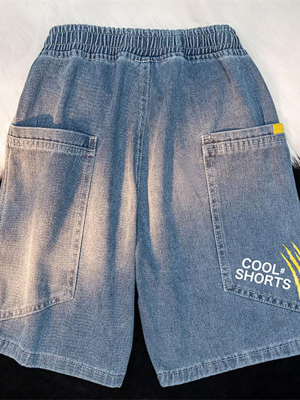 Men's Vintage Wash Loose Denim Shorts - AnotherChill