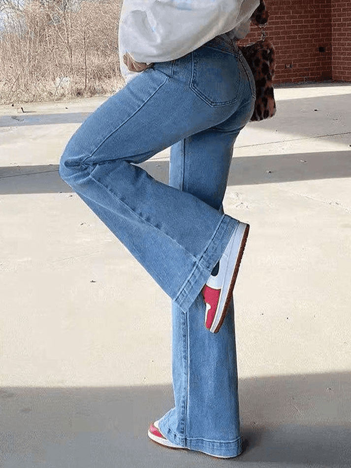 Mid Waist Washed Boyfriend Jeans - AnotherChill