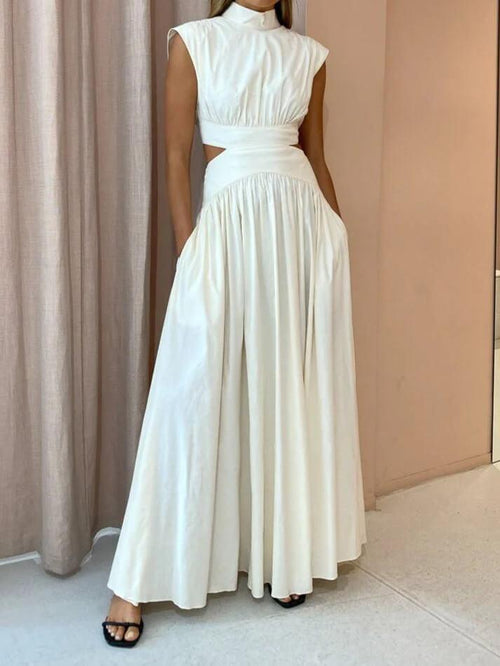 mock neck cut out long dress Mock Neck Cut Out Long Dress – AnotherChill