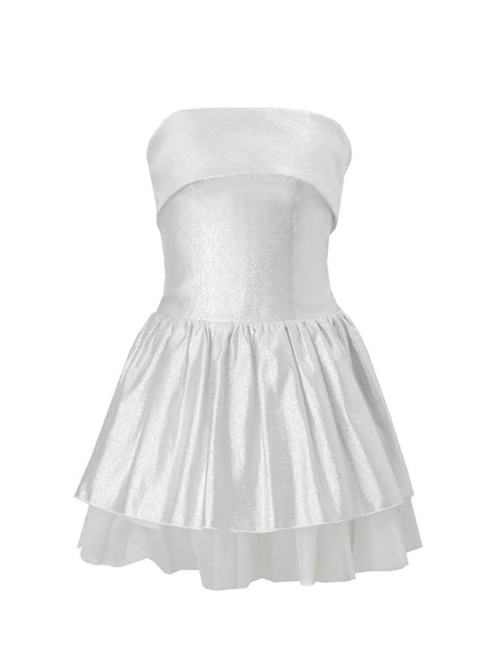 Off-Shoulder Multi-Layered Pleated Mini Dress – AnotherChill