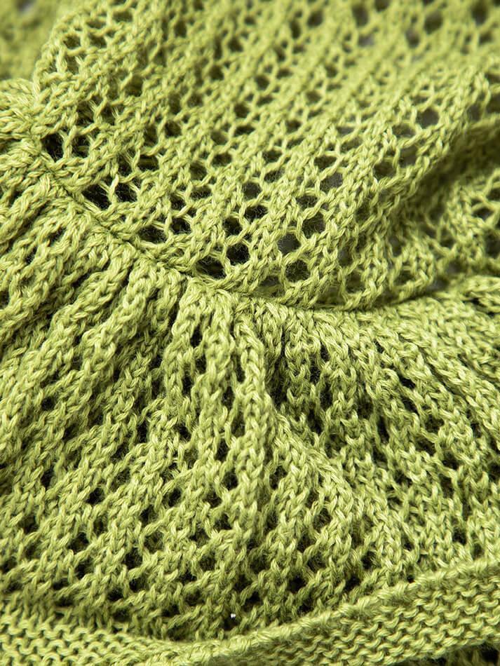 open knit ruffle hem cami mini dress Open Knit Ruffle Hem Cami Mini Dress