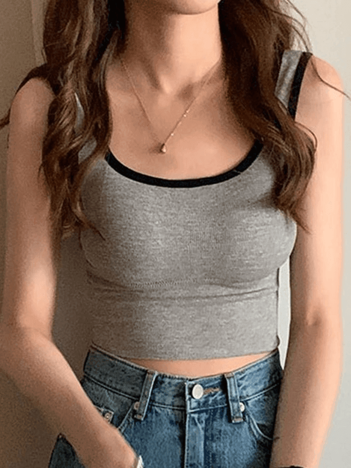 Padded Stretch Crop Tank Top - AnotherChill