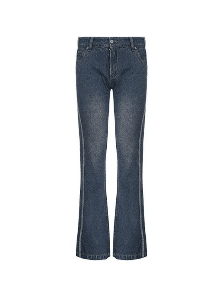 Panel Striped Vintage Flare Jeans - AnotherChill