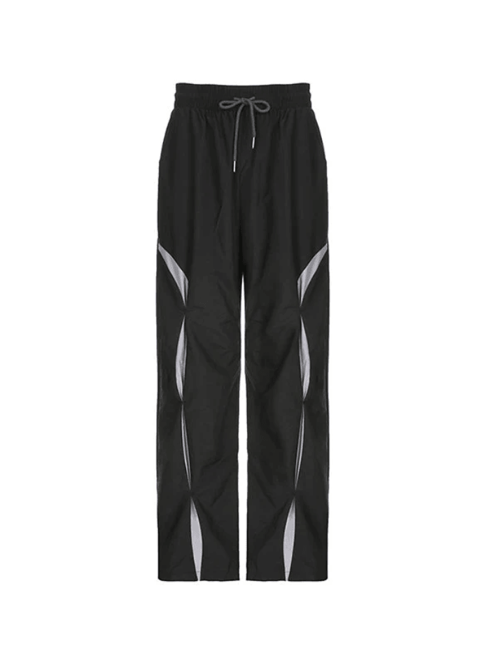 Paneled Loose Wide Leg Pants - AnotherChill