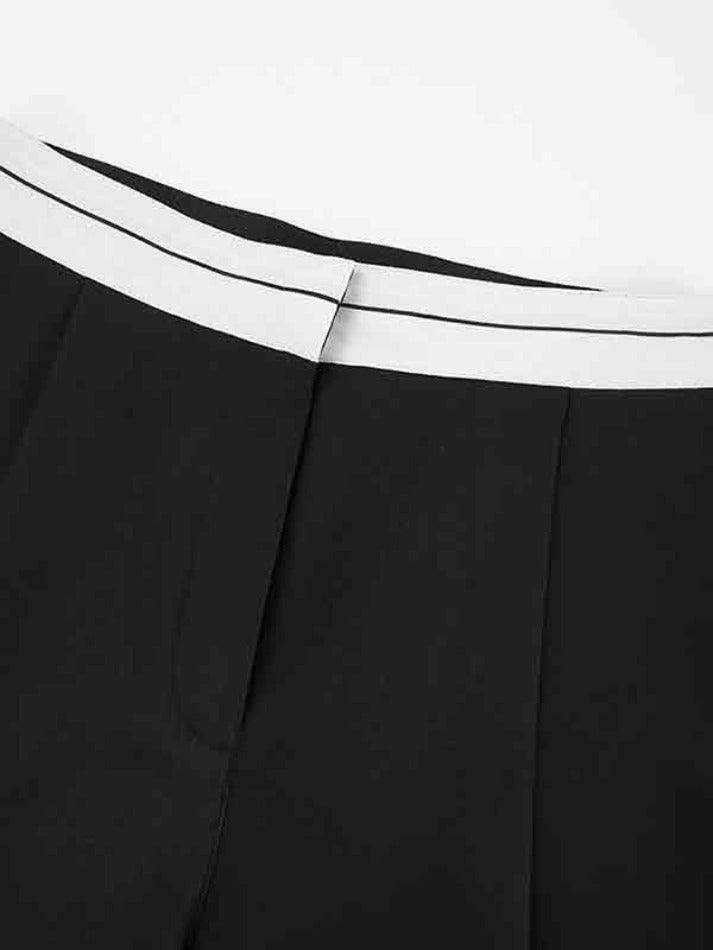 Patchwork Design High Waist Shorts - AnotherChill