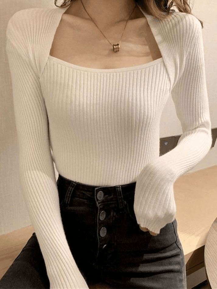 Patchwork Rib Knit Sweater AnotherChill