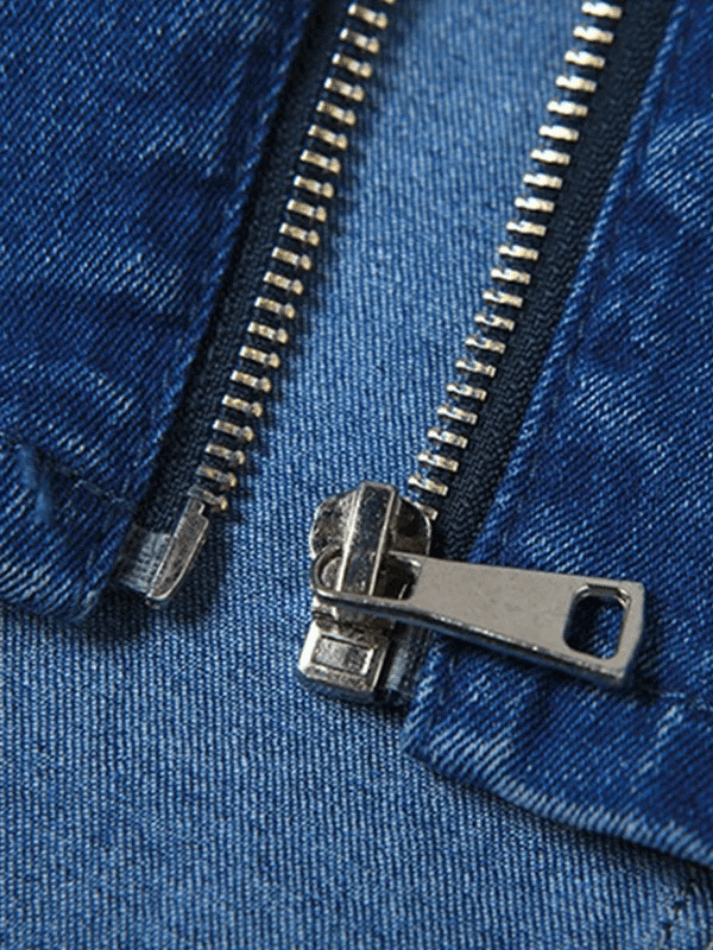Patchwork Strapless Denim Corset Top - AnotherChill