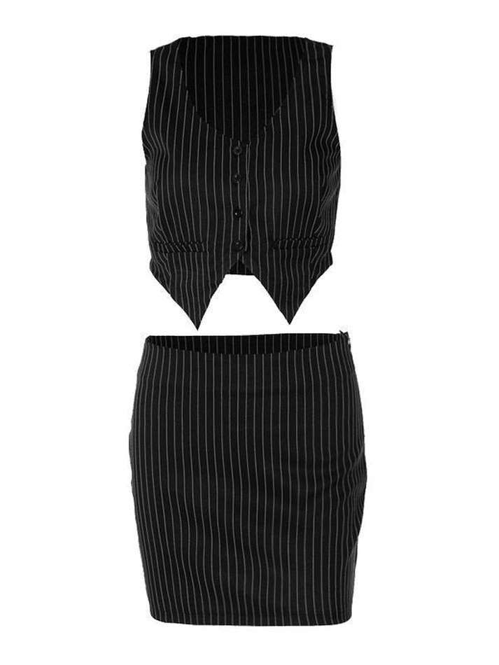 Pinstripe Detail Two Piece Set - AnotherChill