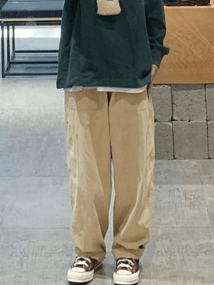 Pocket Straight Leg Cargo Pants - AnotherChill