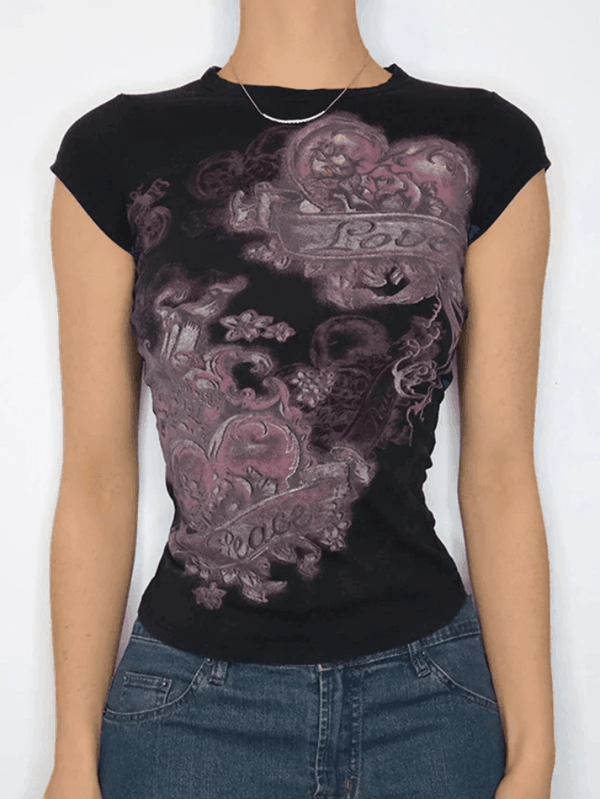 Print Slim Short Sleeve Tee - AnotherChill