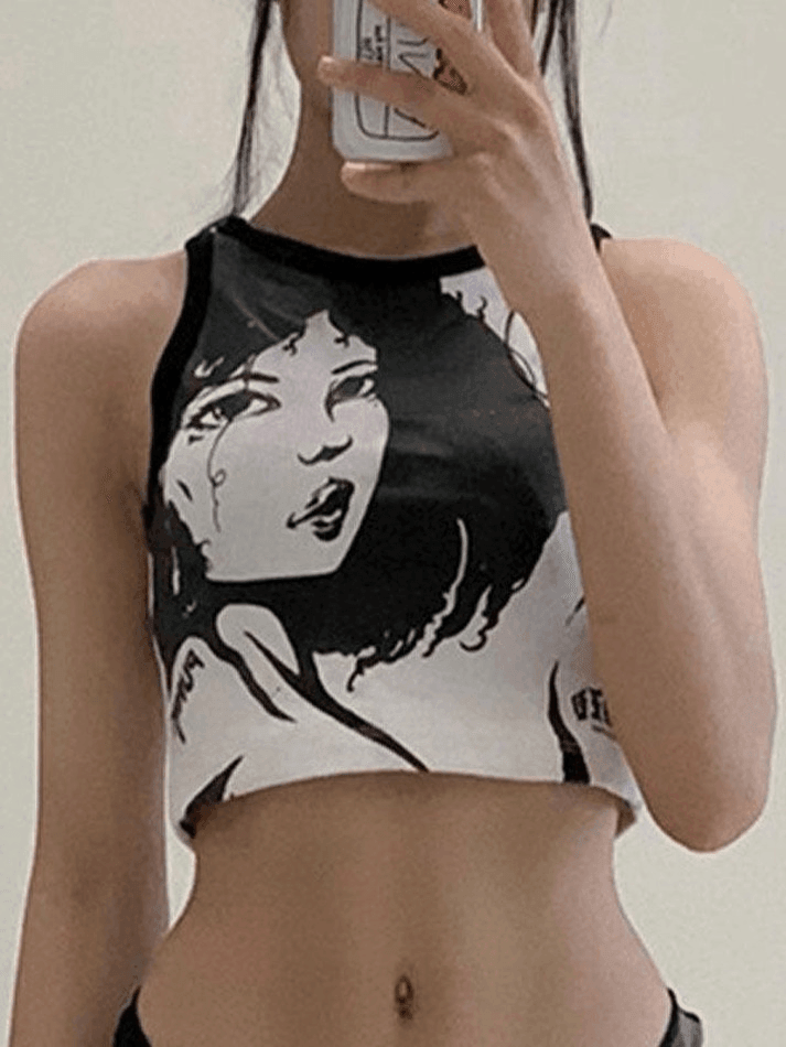 Punk Girl Cropped Tank Top - AnotherChill