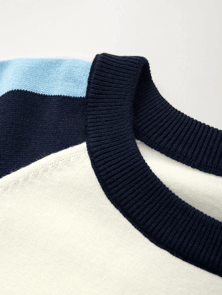 Raglan Sleeve Star Print Pullover Sweater - AnotherChill