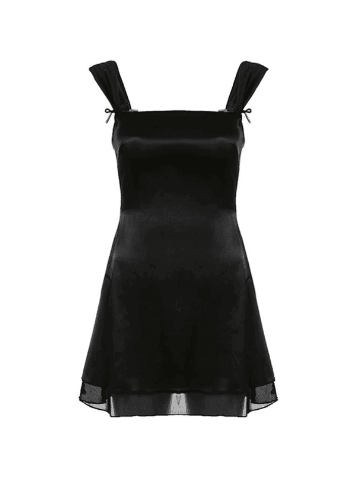2024 Reversible Sleeveless Black Mini Dress Black S in Dresses Online ...