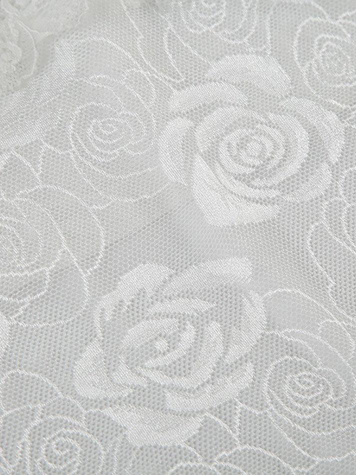 Rose Pattern Lace Cami Tank Top - AnotherChill