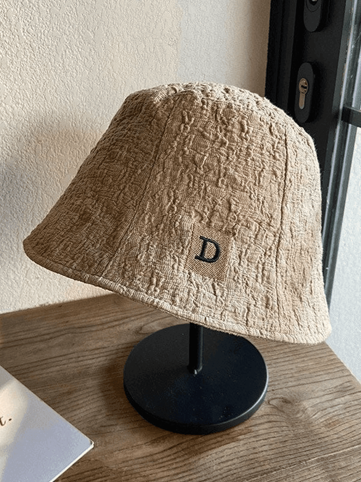 Ruched Letter Embroidery Bucket Hat – AnotherChill