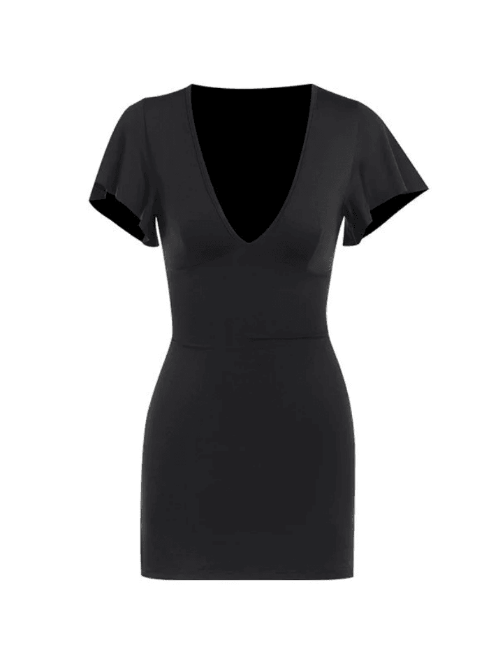 Ruffle Sleeve Bodycon Mini Dress - AnotherChill