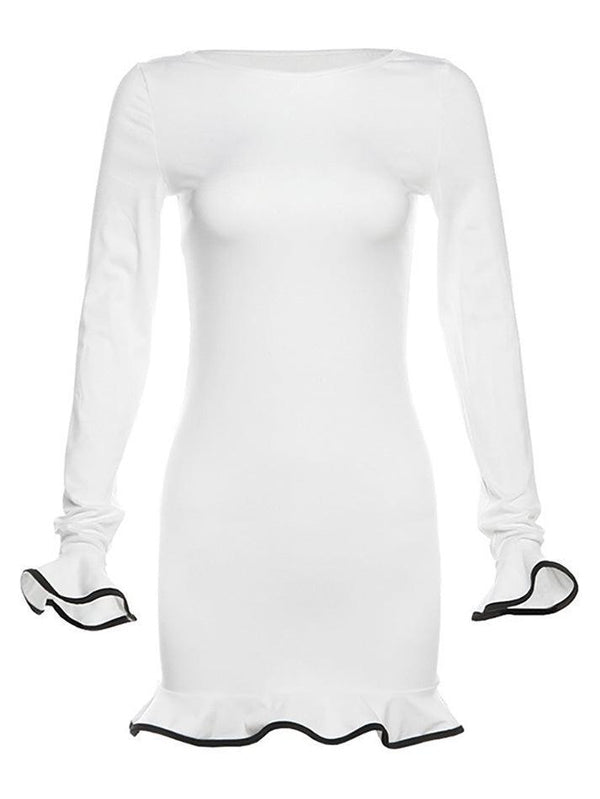 Ruffle Slim Mini Dress - AnotherChill