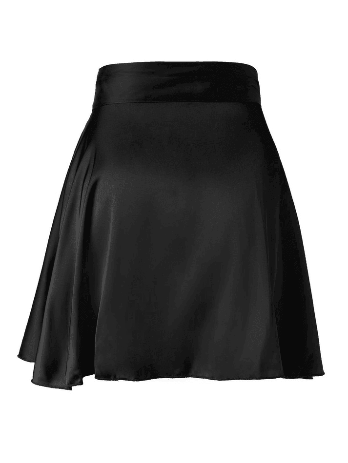 Satin Lace Up Mini Skirt - AnotherChill