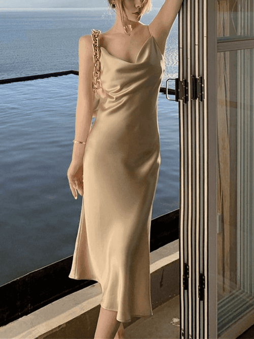 Satin Slip Maxi Dress – AnotherChill