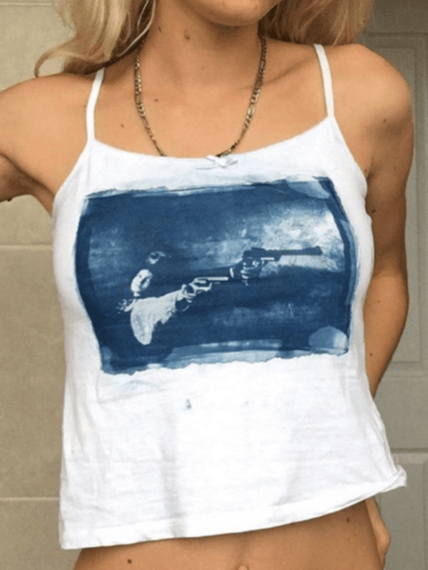 Screen Printed Crop Cami Top - AnotherChill